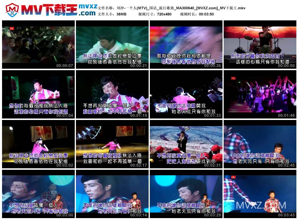 刘冲-一个人(MTV)_国语_流行歌曲_MA300640